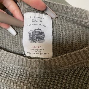 ZARA KNITWEAR OLIVE SWEATER 🤍